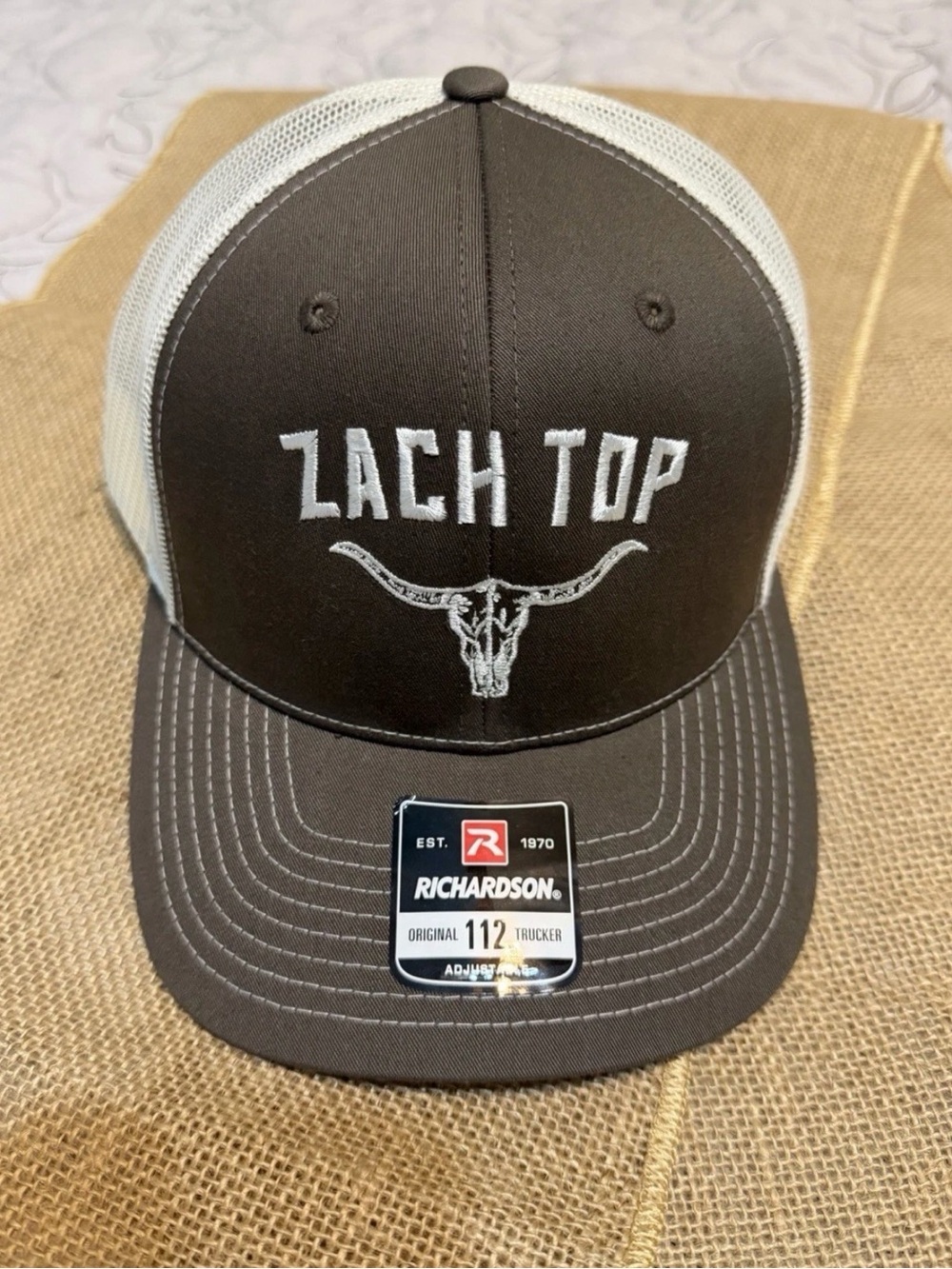 Richardson Zach Top Brown and White Trucker Hat style 112
